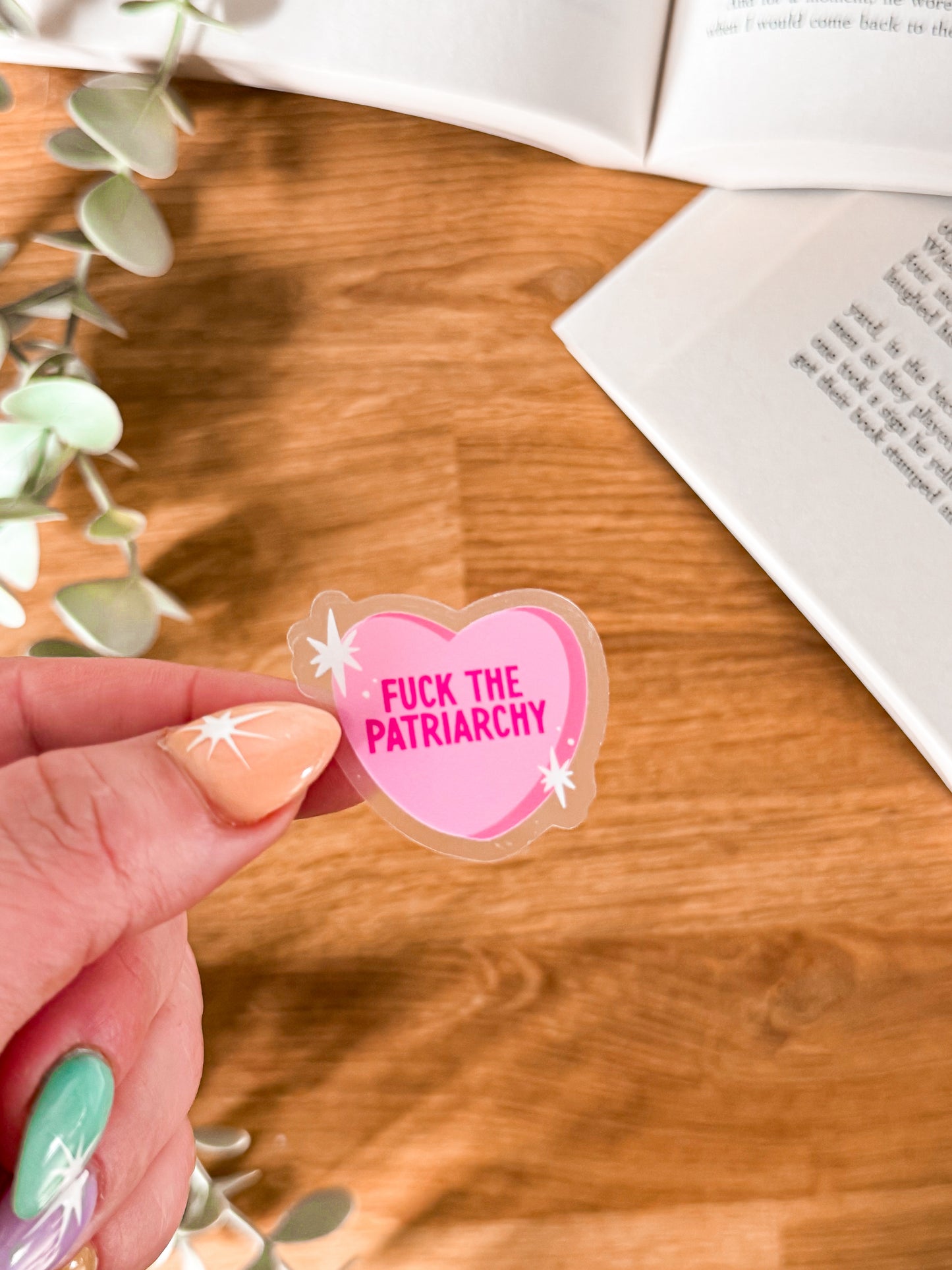 Get F*cked Conversation Heart Vinyl Sticker