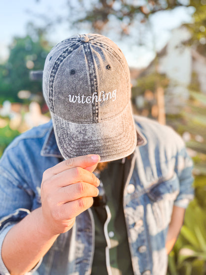 Witchling Vintage Embroidered Hat