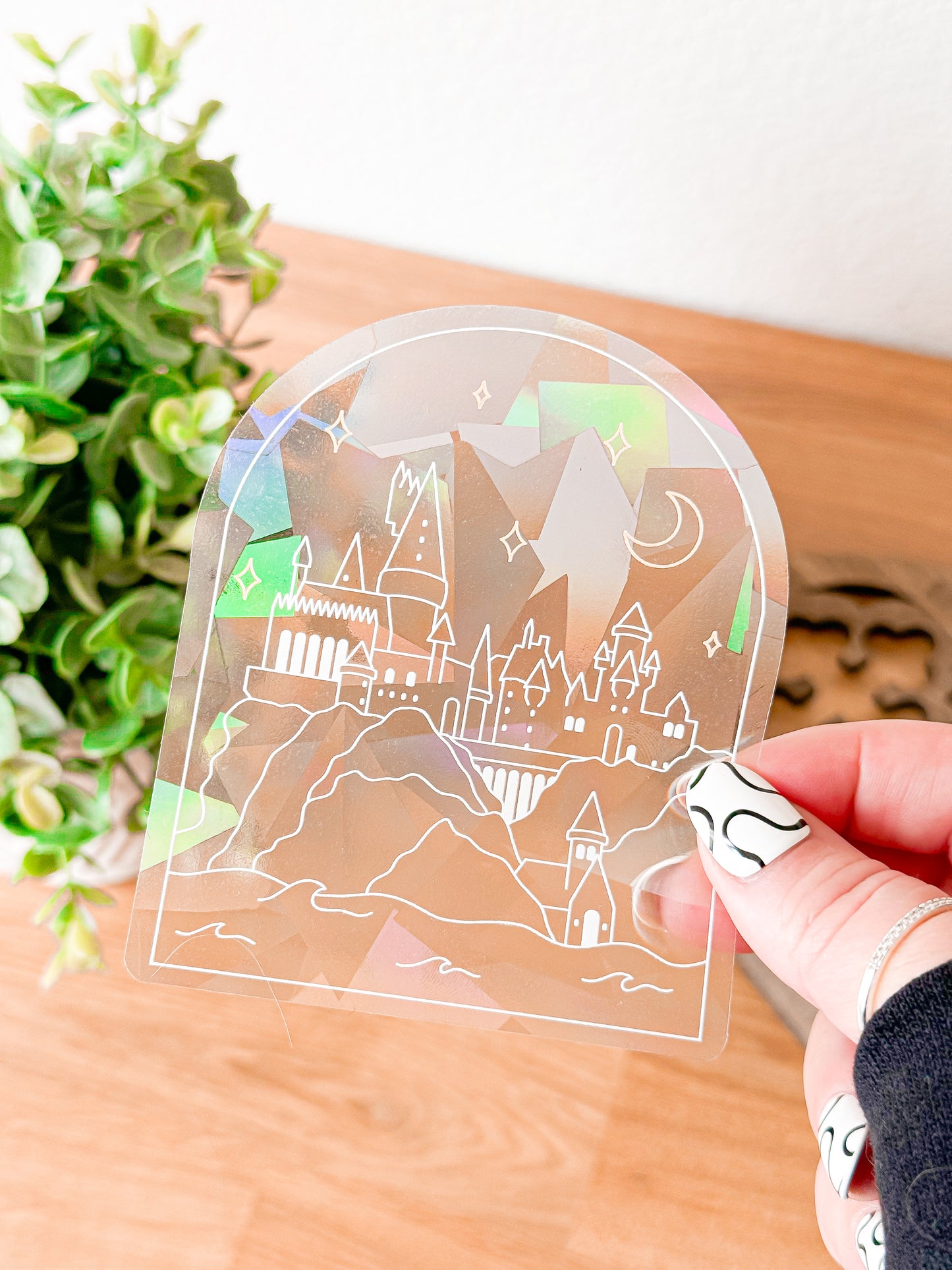 Wizardry School Castle Suncatcher Sticker