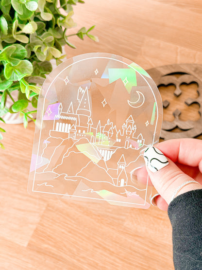 Wizardry School Castle Suncatcher Sticker