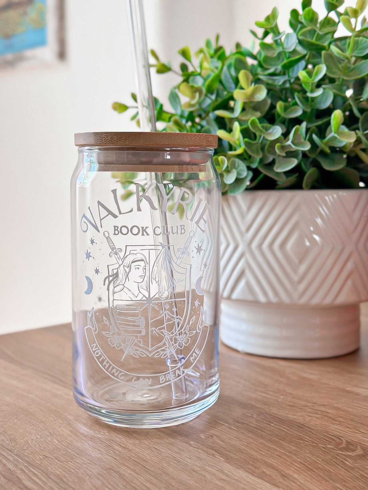 Valkyrie Book Club Beer Can Glass, 16oz