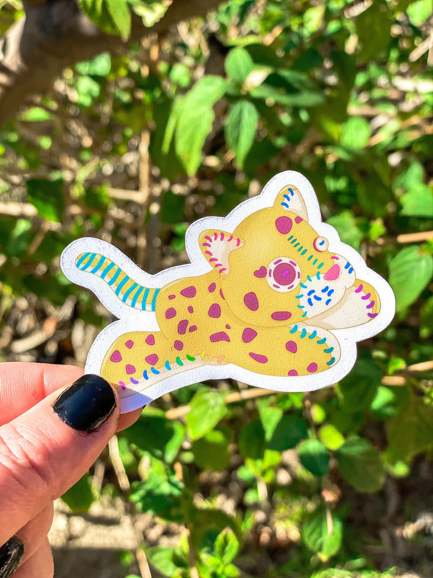 Antonio's Stuffed Leopard Vinyl Sticker