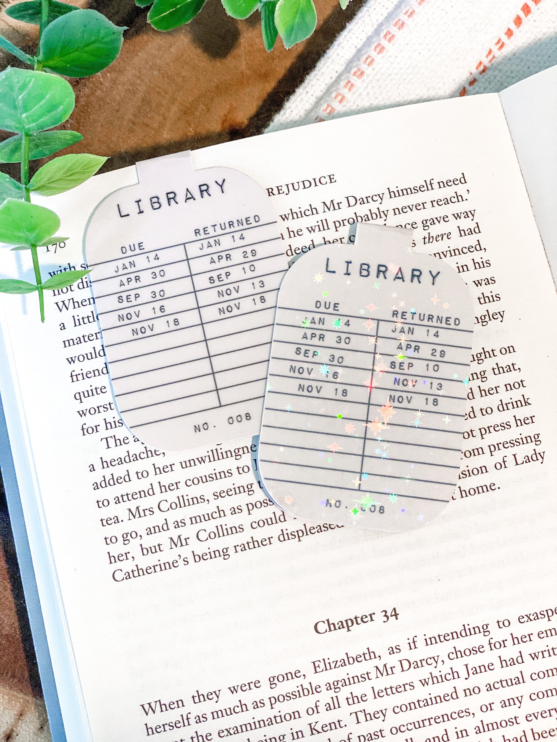 Library Card Magnetic Bookmark