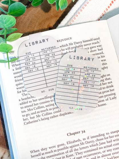 Library Card Magnetic Bookmark