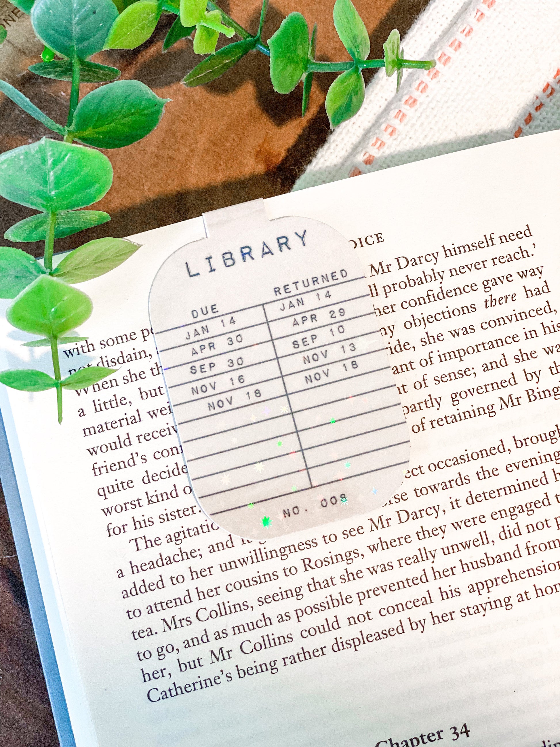 Library Card Magnetic Bookmark