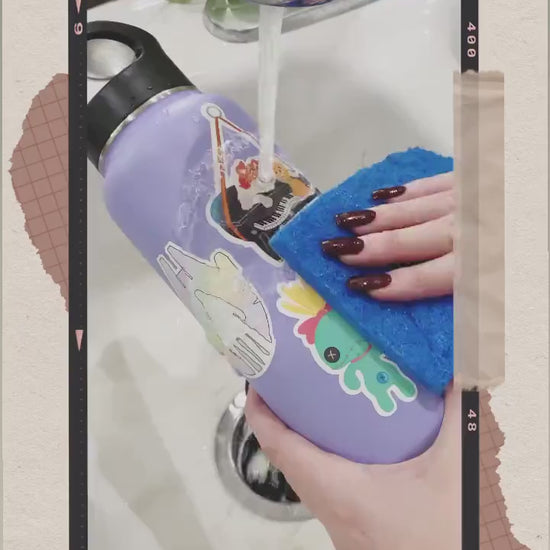 Baby Dumbo in Bath Vinyl Sticker – Matte/Glossy Sticker for Kindle, Tumbler, Phone Cases, Laptop, and Skateboard